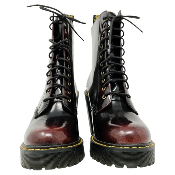 Dr. Martens Red Heeled Kendra Boots Women's Size 9 EU41 Arcadia Leather … - Picture 4 of 17